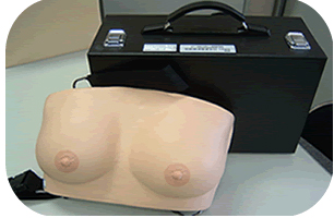 装着型乳がん触診モデルの写真